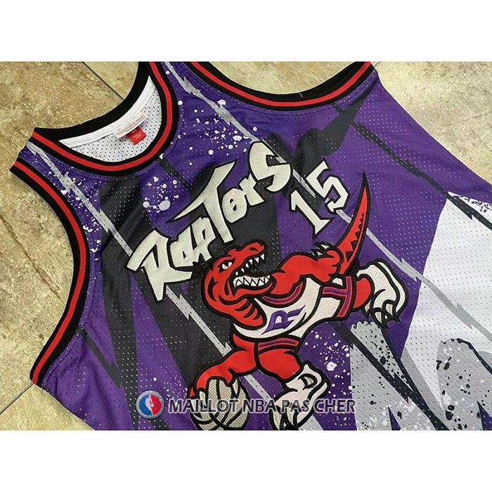 Maillot Tornto Raptors Vince Carter NO 15 Mitchell & Ness 1998-99 Volet